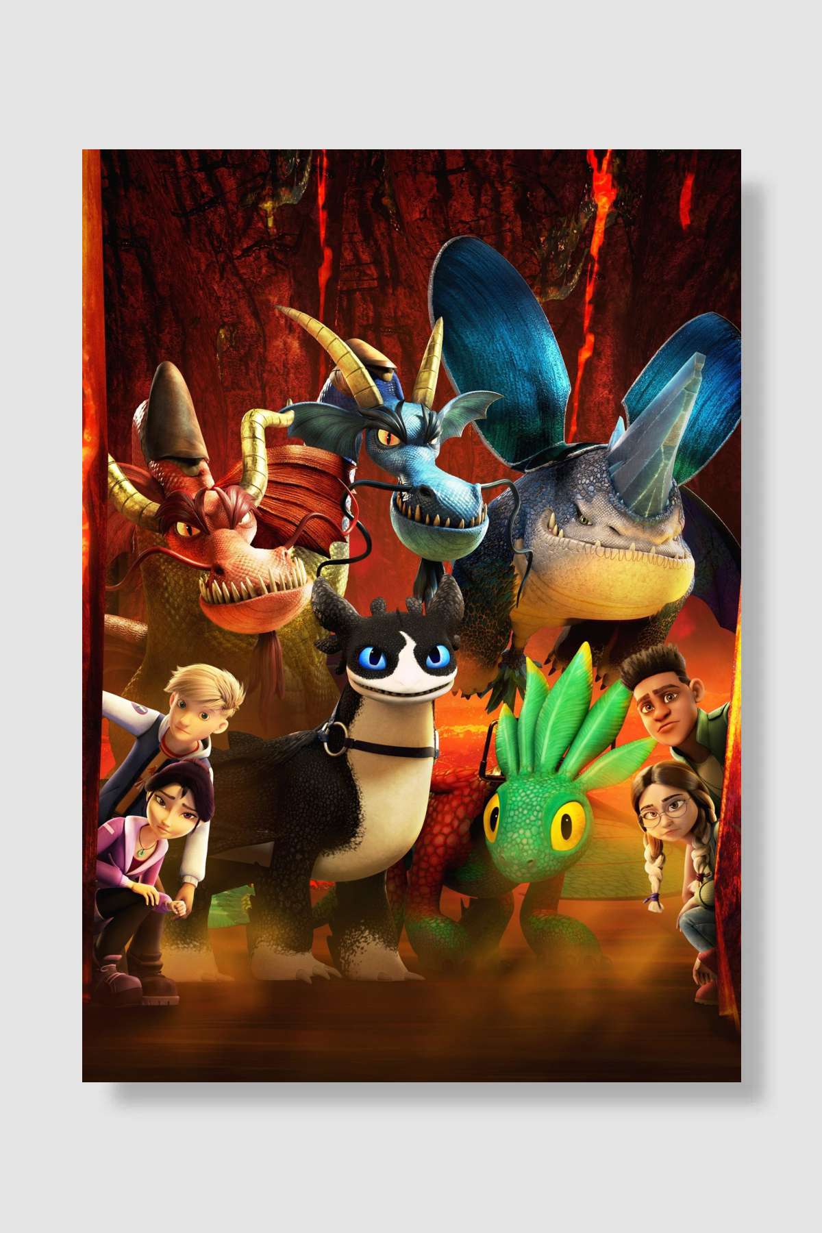 Dragons: The Nine Realms Dizi Poster Çerçevesiz Yüksek Kalite Dizi Afiş Duvar Poster