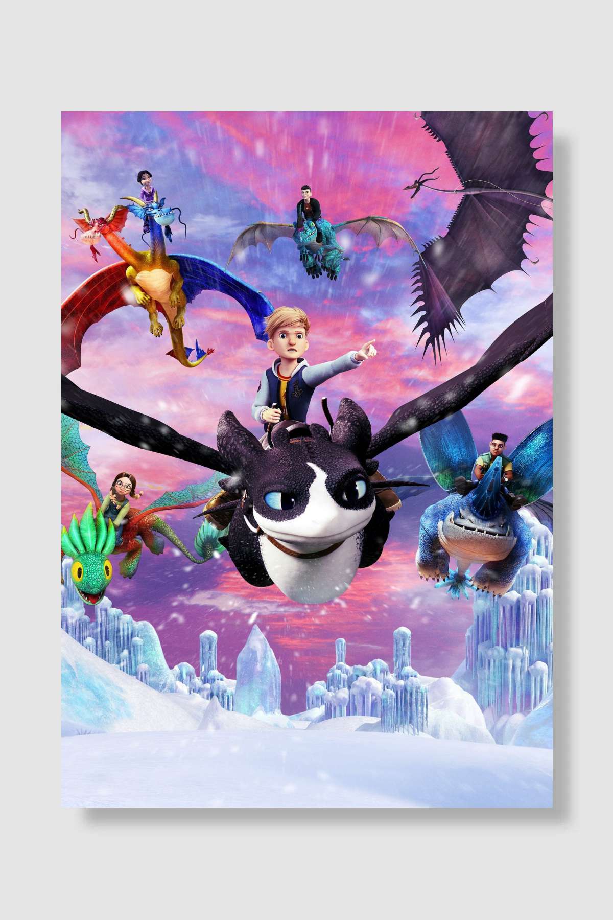 Dragons: The Nine Realms Dizi Poster Çerçevesiz Yüksek Kalite Dizi Afiş Duvar Poster