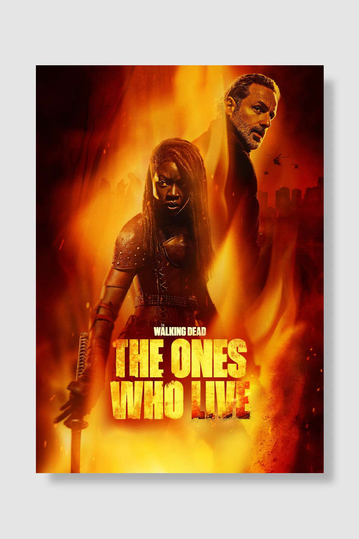 The Walking Dead: The Ones Who Live Dizi Poster Çerçevesiz Yüksek Kalite Dizi Afiş Duvar Poster - En İyi Fiyatlarla