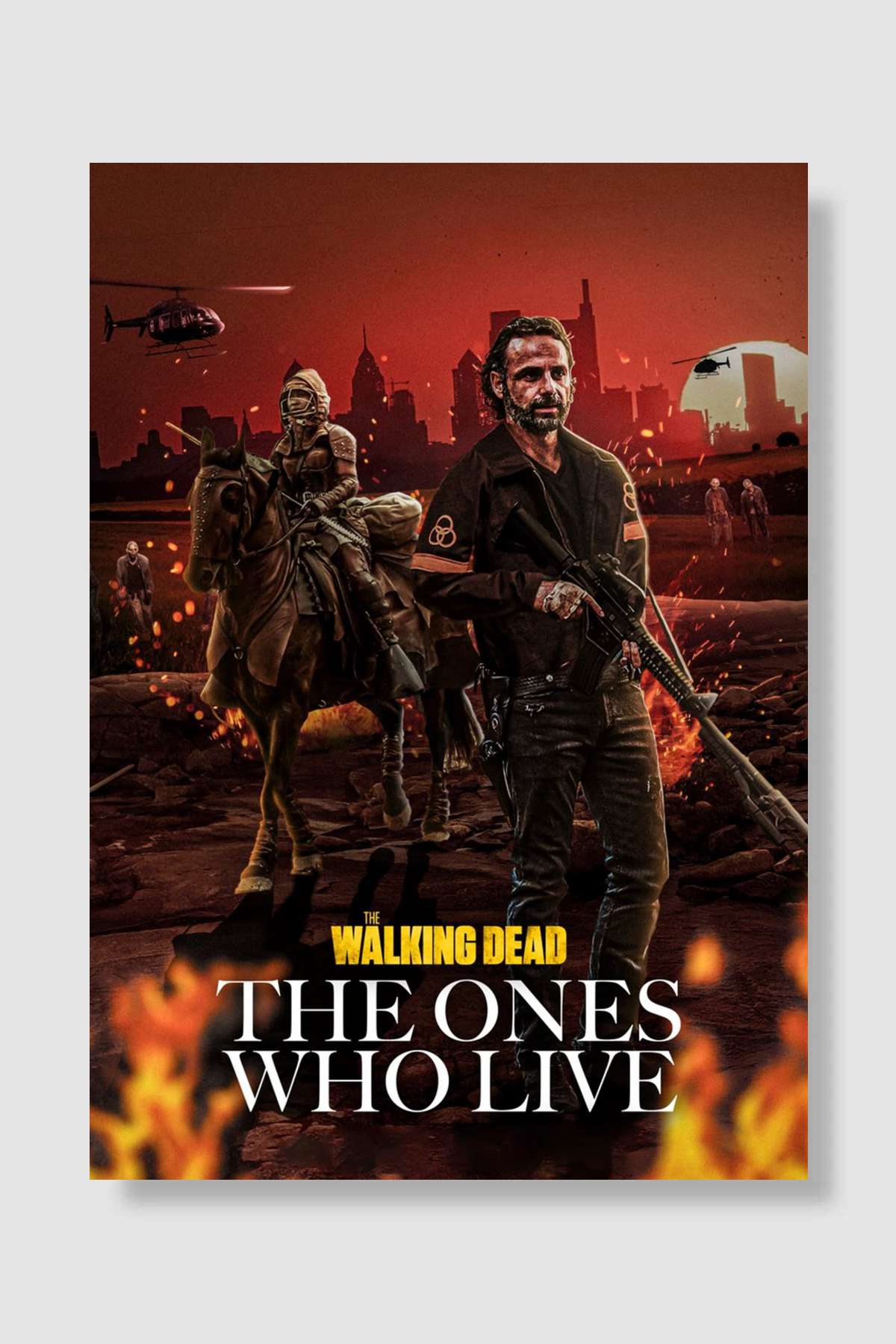 The Walking Dead: The Ones Who Live Dizi Poster Çerçevesiz Yüksek Kalite Dizi Afiş Duvar Poster - En İyi Fiyatlarla