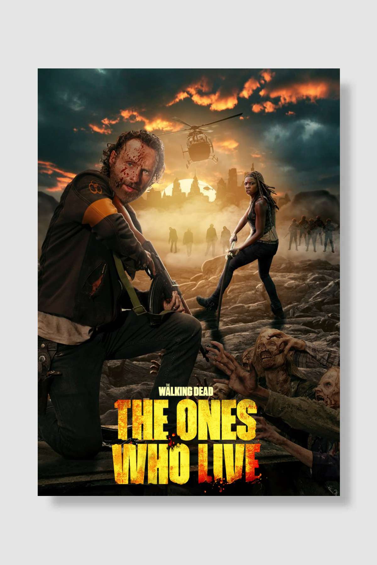 The Walking Dead: The Ones Who Live Dizi Poster Çerçevesiz Yüksek Kalite Dizi Afiş Duvar Poster - En İyi Fiyatlarla