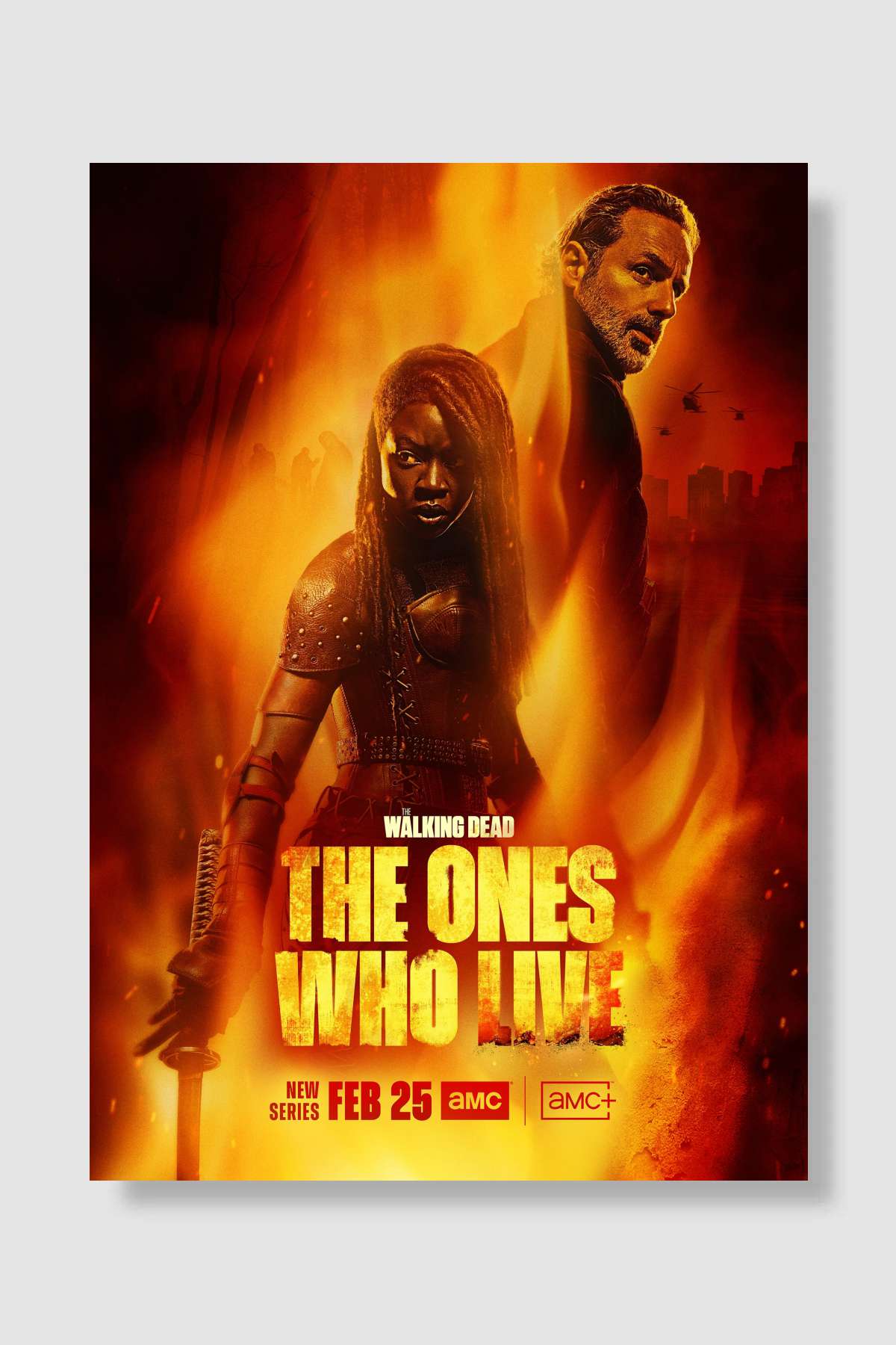 The Walking Dead: The Ones Who Live Dizi Poster Çerçevesiz Yüksek Kalite Dizi Afiş Duvar Poster - En İyi Fiyatlarla