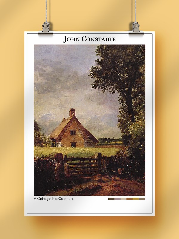 John Constable A Cottage in a Cornfield Poster