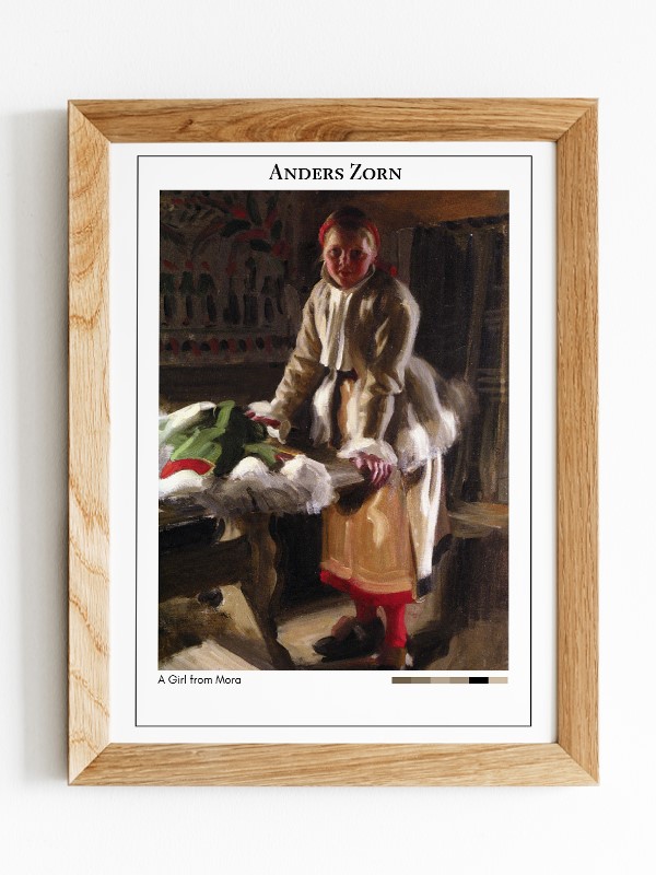 Anders Zorn A Girl from Mora Poster
