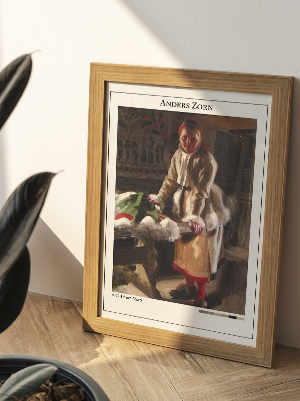 Anders Zorn A Girl from Mora Poster