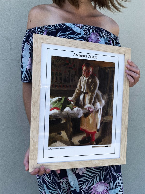 Anders Zorn A Girl from Mora Poster