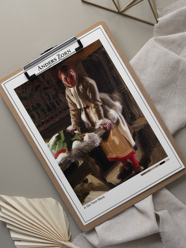 Anders Zorn A Girl from Mora Poster