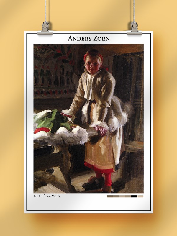 Anders Zorn A Girl from Mora Poster