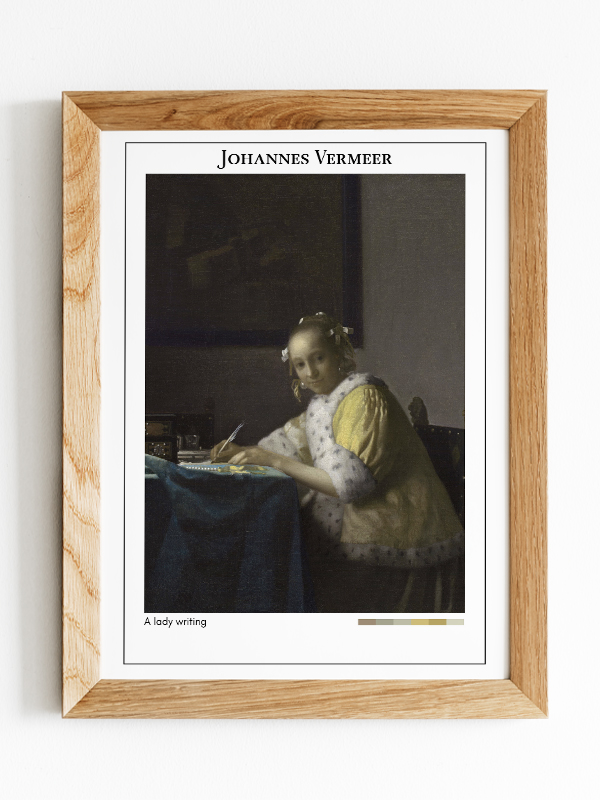Johannes Vermeer A lady writing Poster
