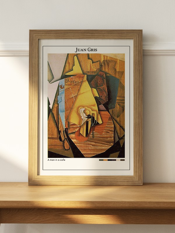 Juan Gris A man in a cafe Poster - En İyi Fiyatlarla