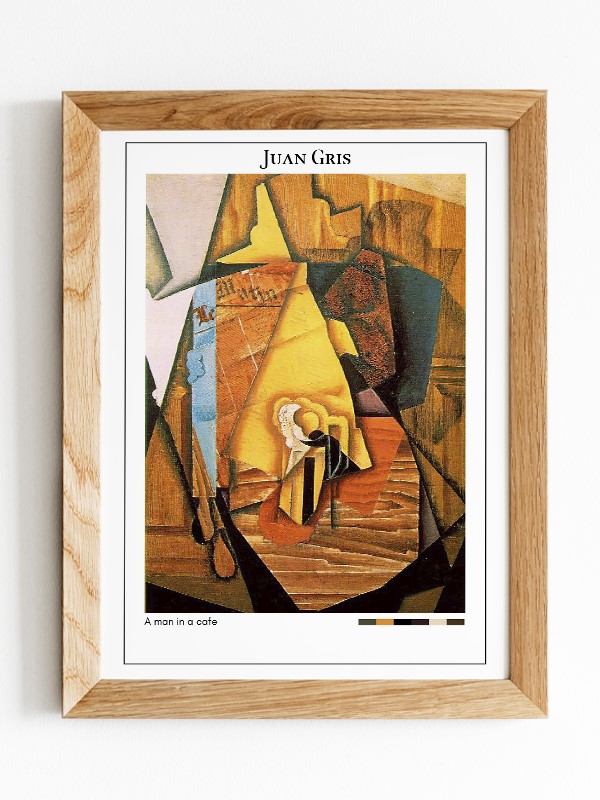 Juan Gris A man in a cafe Poster