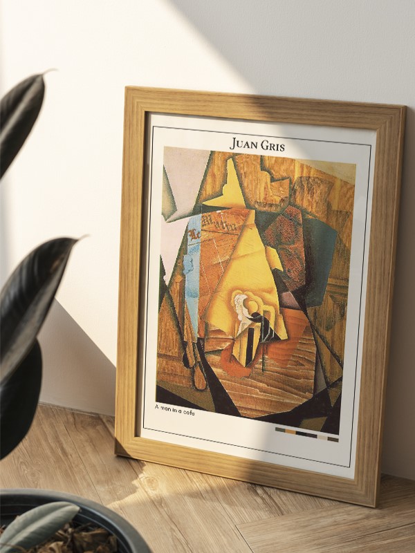 Juan Gris A man in a cafe Poster