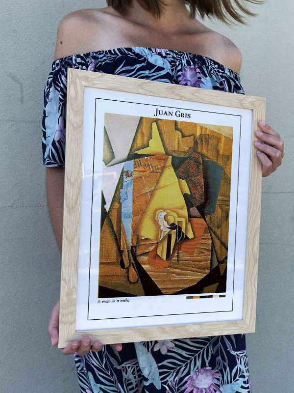 Juan Gris A man in a cafe Poster