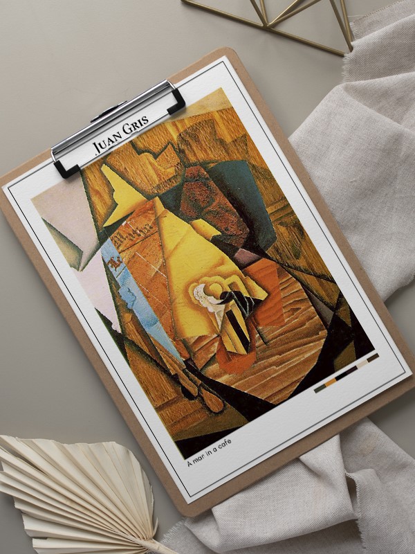 Juan Gris A man in a cafe Poster