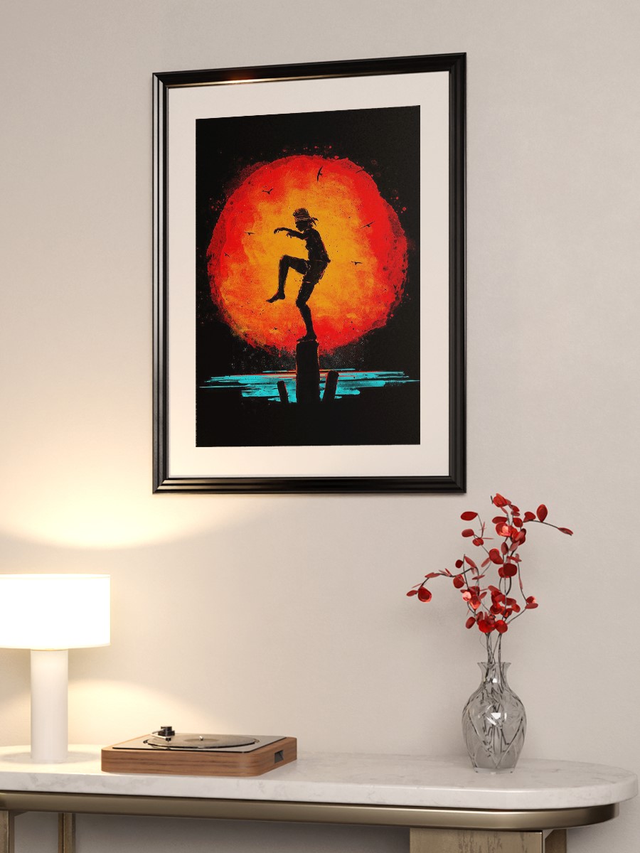 A minimalist sumi-e styled painting inspired by the ori ...  Poster, Çerçevesiz Tv Film Poster