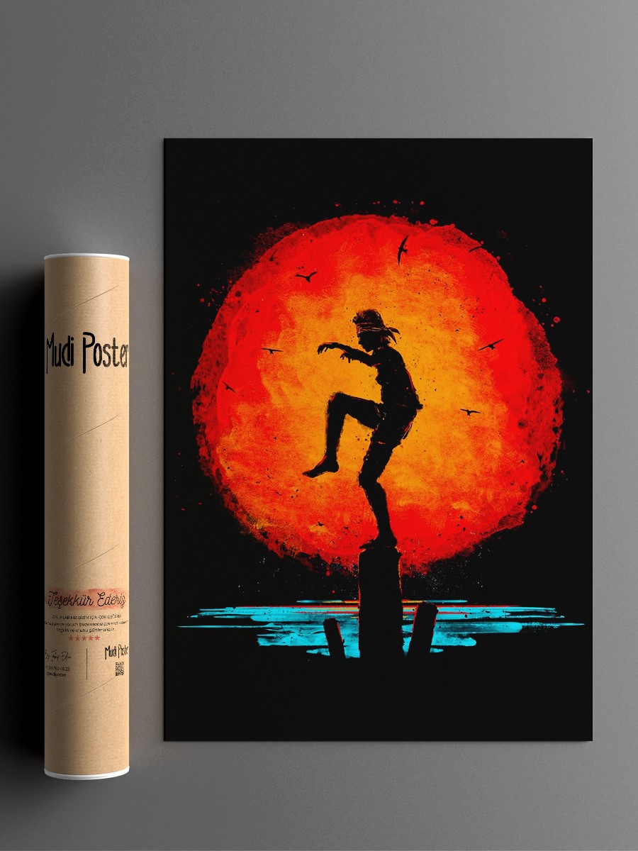 A minimalist sumi-e styled painting inspired by the ori ...  Poster, Çerçevesiz Tv Film Poster