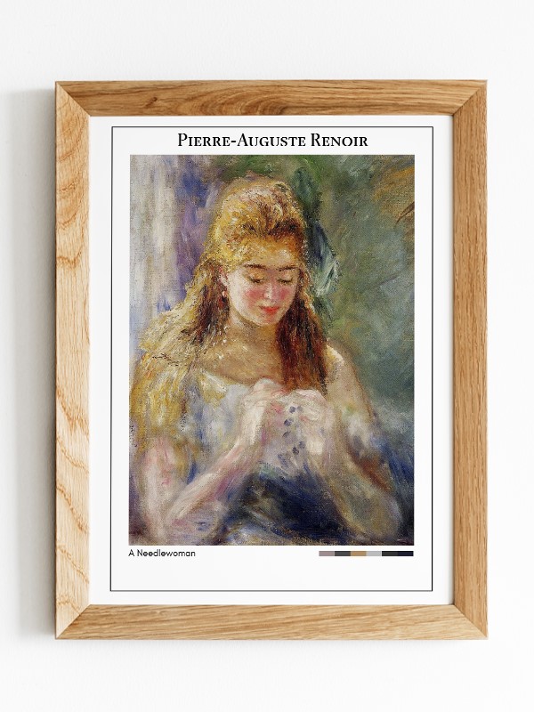 Pierre-Auguste Renoir A Needlewoman Poster