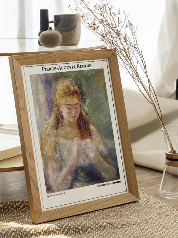 Pierre-Auguste Renoir A Needlewoman Poster