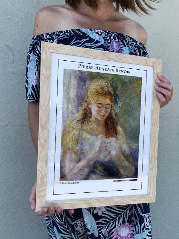 Pierre-Auguste Renoir A Needlewoman Poster