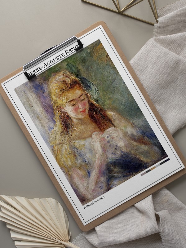 Pierre-Auguste Renoir A Needlewoman Poster