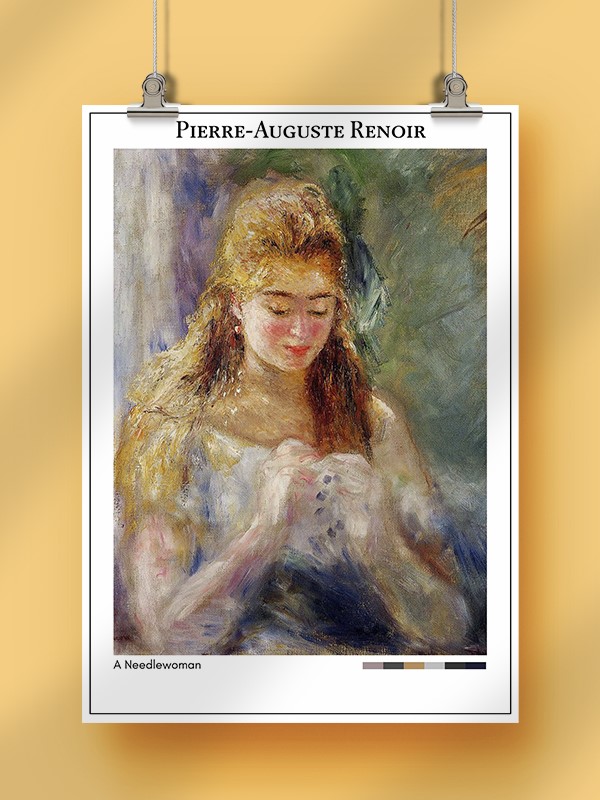 Pierre-Auguste Renoir A Needlewoman Poster