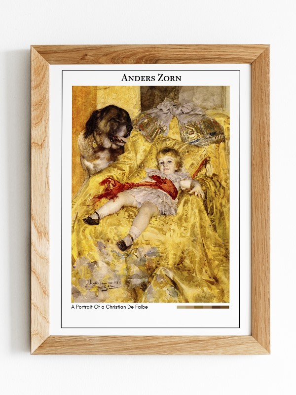 Anders Zorn A Portrait Of a Christian De Falbe Poster