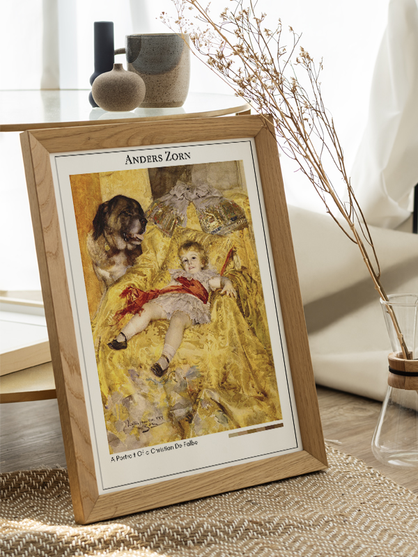 Anders Zorn A Portrait Of a Christian De Falbe Poster