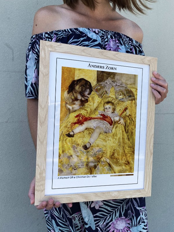 Anders Zorn A Portrait Of a Christian De Falbe Poster