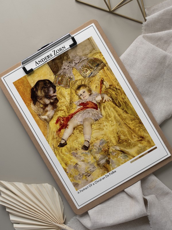 Anders Zorn A Portrait Of a Christian De Falbe Poster