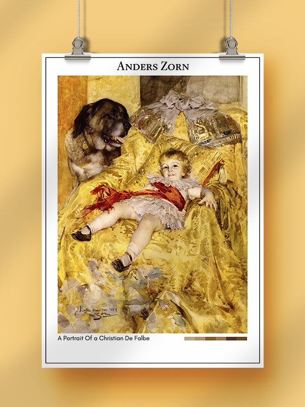 Anders Zorn A Portrait Of a Christian De Falbe Poster