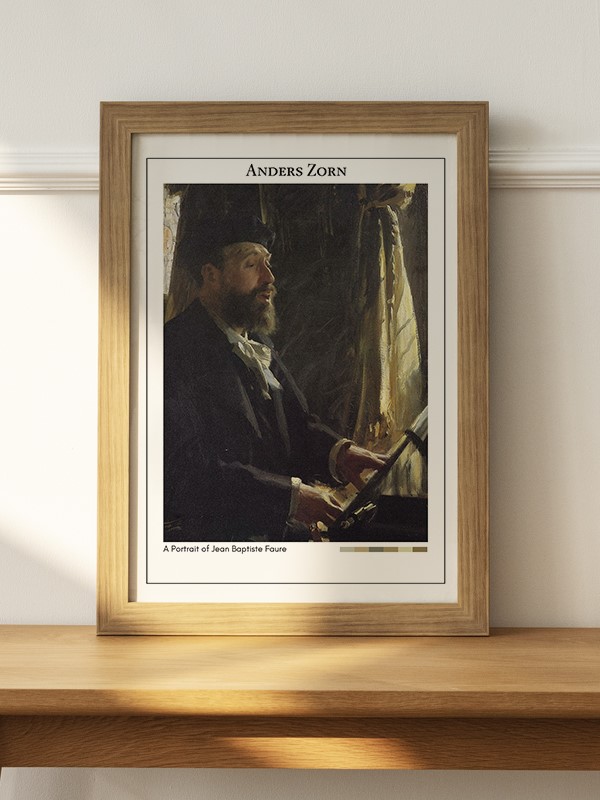 Anders Zorn A Portrait of Jean Baptiste Faure Poster - En İyi Fiyatlarla