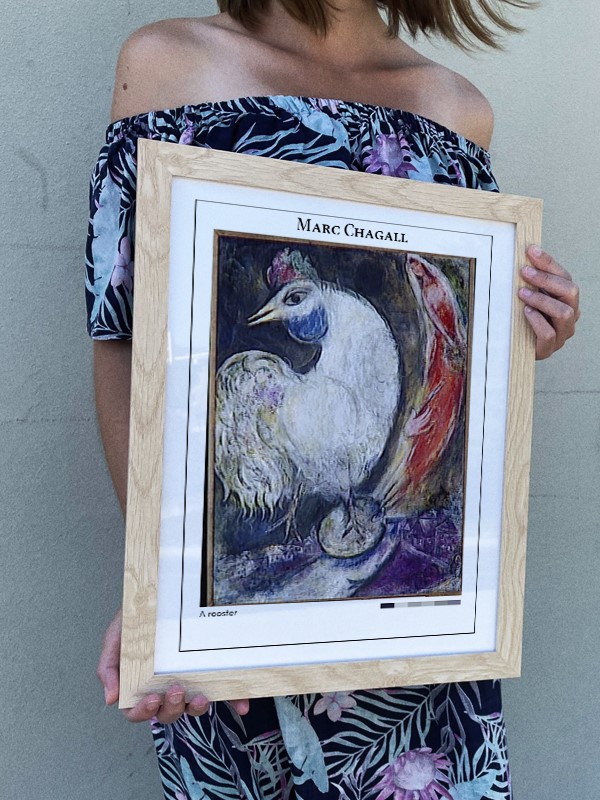 Marc Chagall A rooster Poster