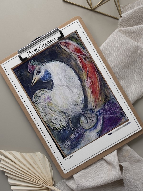 Marc Chagall A rooster Poster