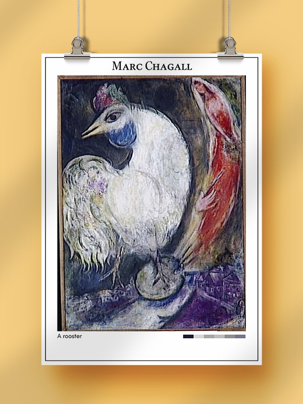 Marc Chagall A rooster Poster
