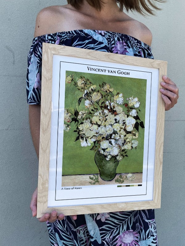 Vincent van Gogh A Vase of Roses Poster