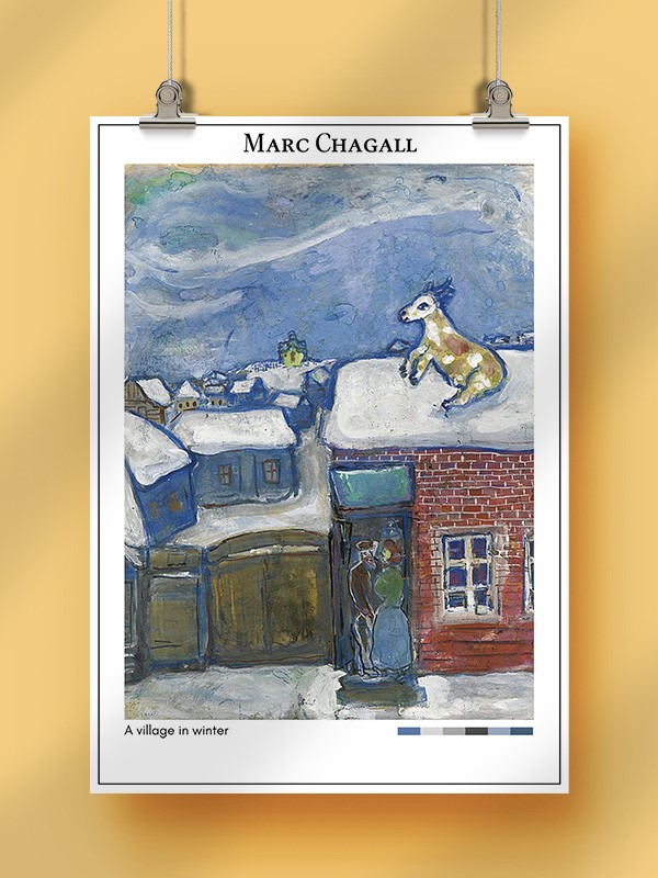 Marc Chagall A village in winter Poster