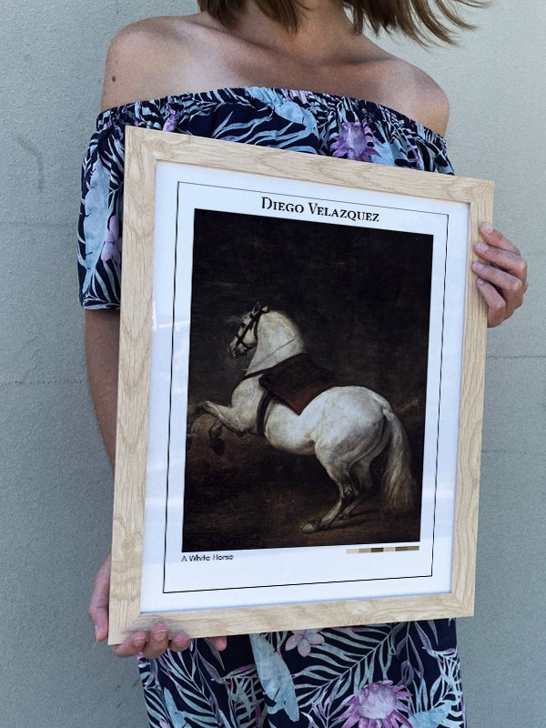 Diego Velazquez A White Horse Poster