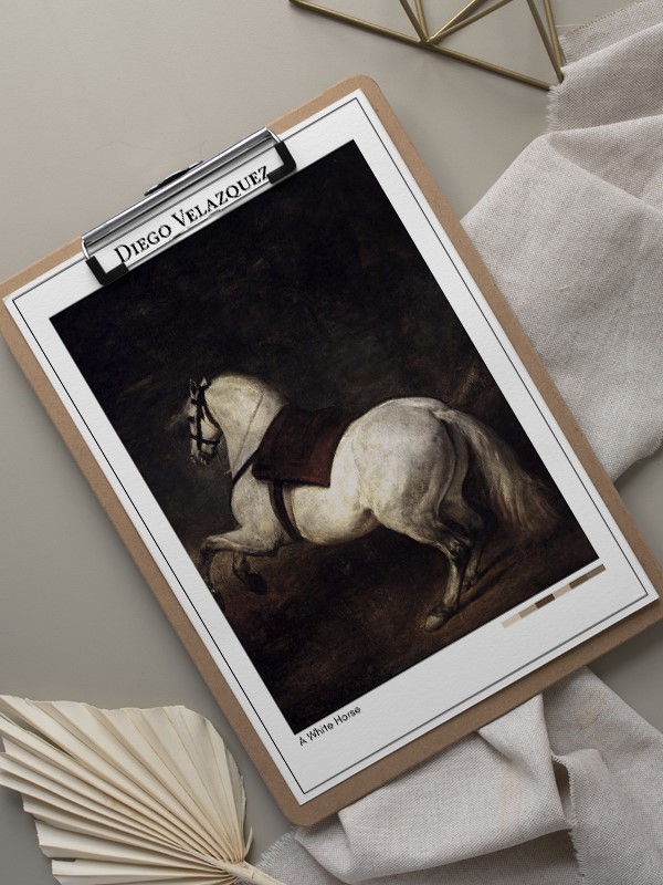 Diego Velazquez A White Horse Poster
