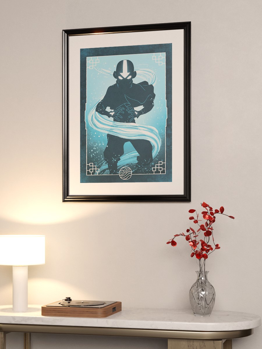 Aang Water Anime Poster Çerçevesiz Yüksek Kalite Anime Duvar Poster