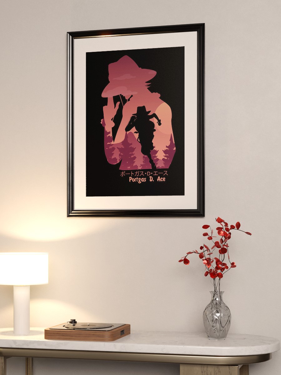 Ace Minimalis Anime Poster Çerçevesiz Yüksek Kalite Anime Duvar Poster