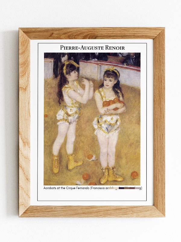 Pierre-Auguste Renoir Acrobats at the Cirque Fernando (Francisca and Angelina Wartenberg) Poster