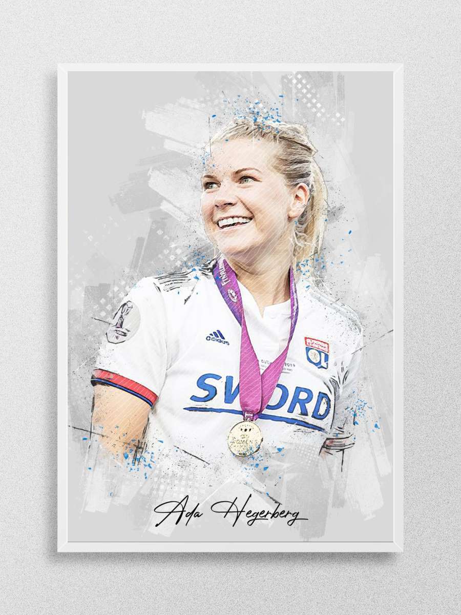 Ada Hegerberg Futbol Poster Çerçevesiz Yüksek Kalite Futbolcu Duvar Poster