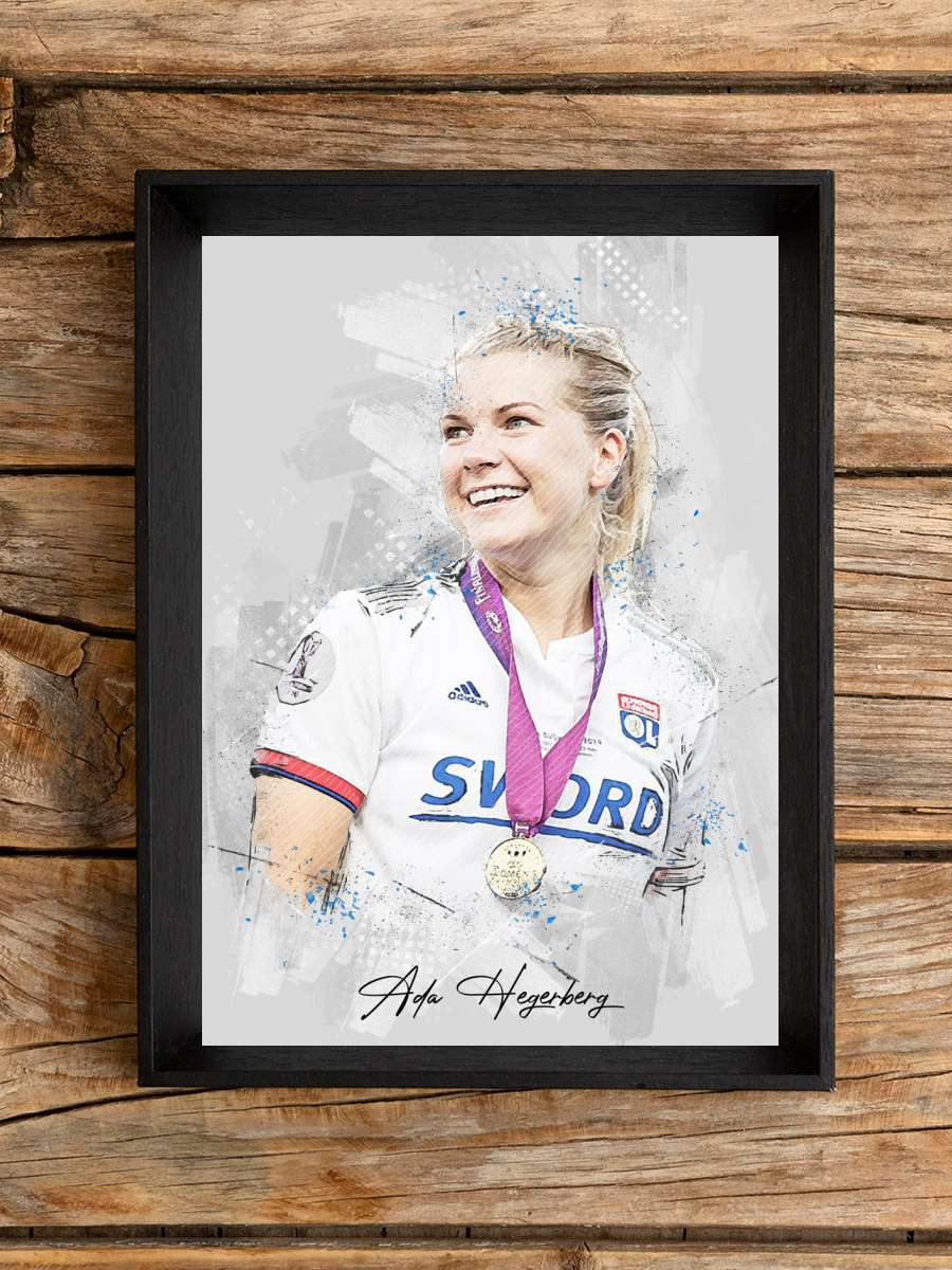 Ada Hegerberg Futbol Poster Çerçevesiz Yüksek Kalite Futbolcu Duvar Poster