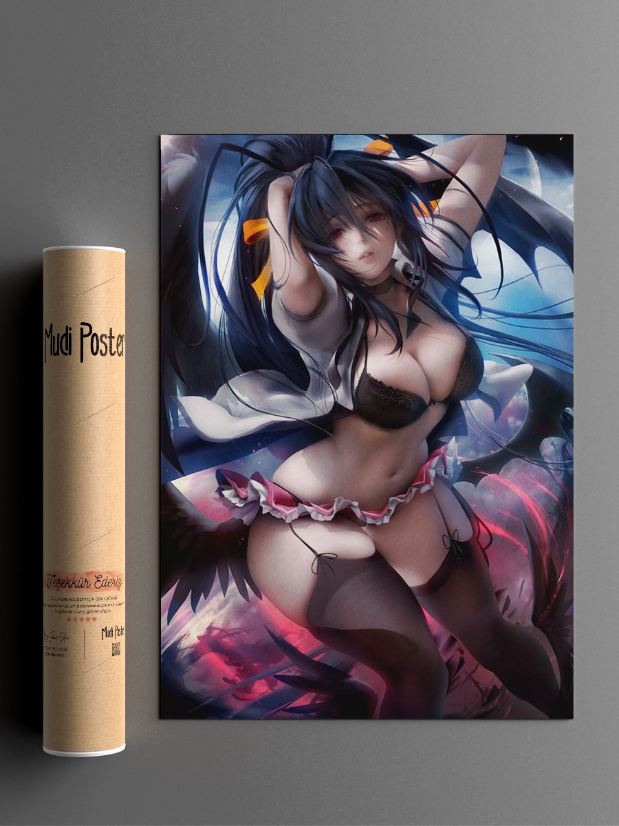 Akeno Anime Poster Çerçevesiz Yüksek Kalite Anime Duvar Poster