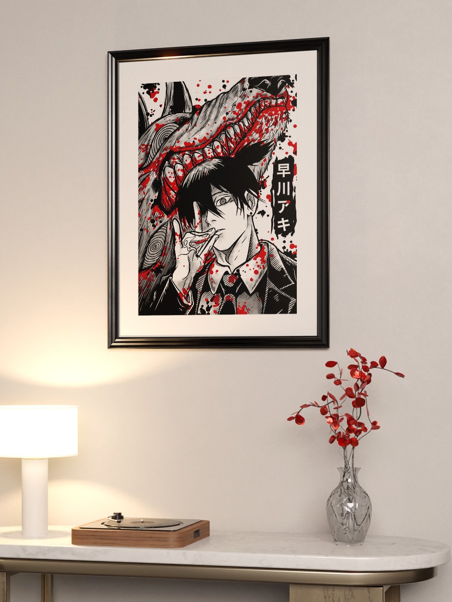 Aki Hayakawa blood Anime Poster Çerçevesiz Yüksek Kalite Anime Duvar Poster