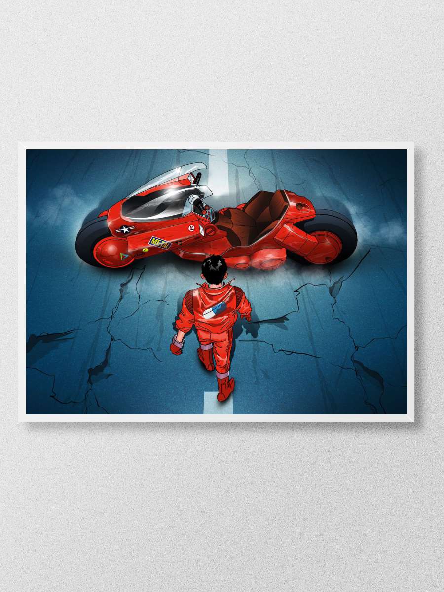 Akira Kaneda and his bike Anime Poster Çerçevesiz Yüksek Kalite Anime Duvar Poster