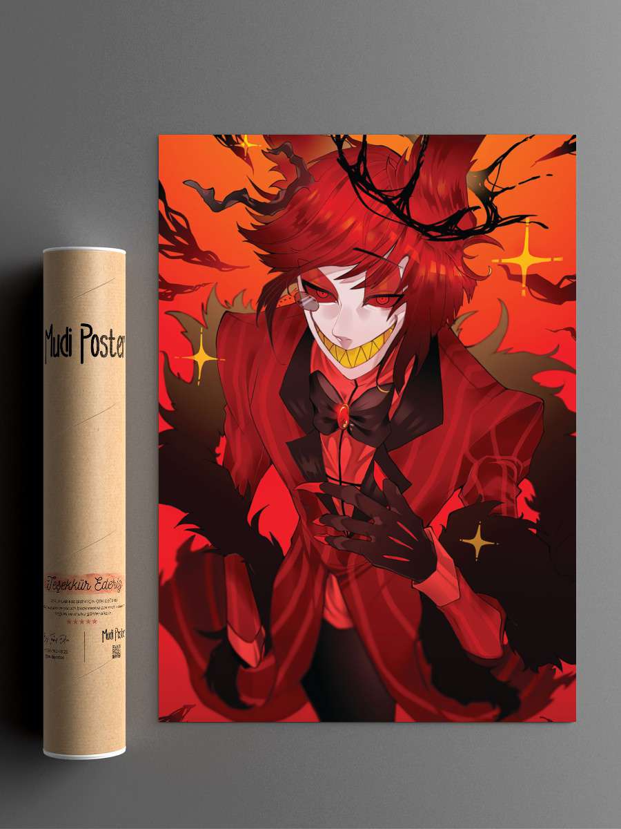 Alastor Anime Anime Poster Çerçevesiz Yüksek Kalite Anime Duvar Poster