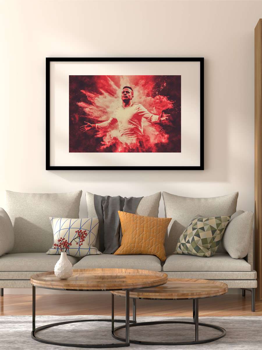 Alcantara Painting Futbol Poster Çerçevesiz Yüksek Kalite Futbolcu Duvar Poster