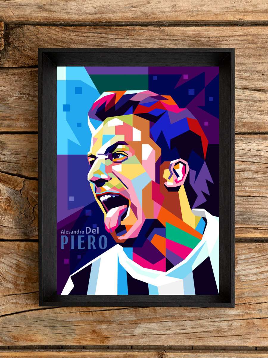 Alesandro Del Piero Futbol Poster Çerçevesiz Yüksek Kalite Futbolcu Duvar Poster