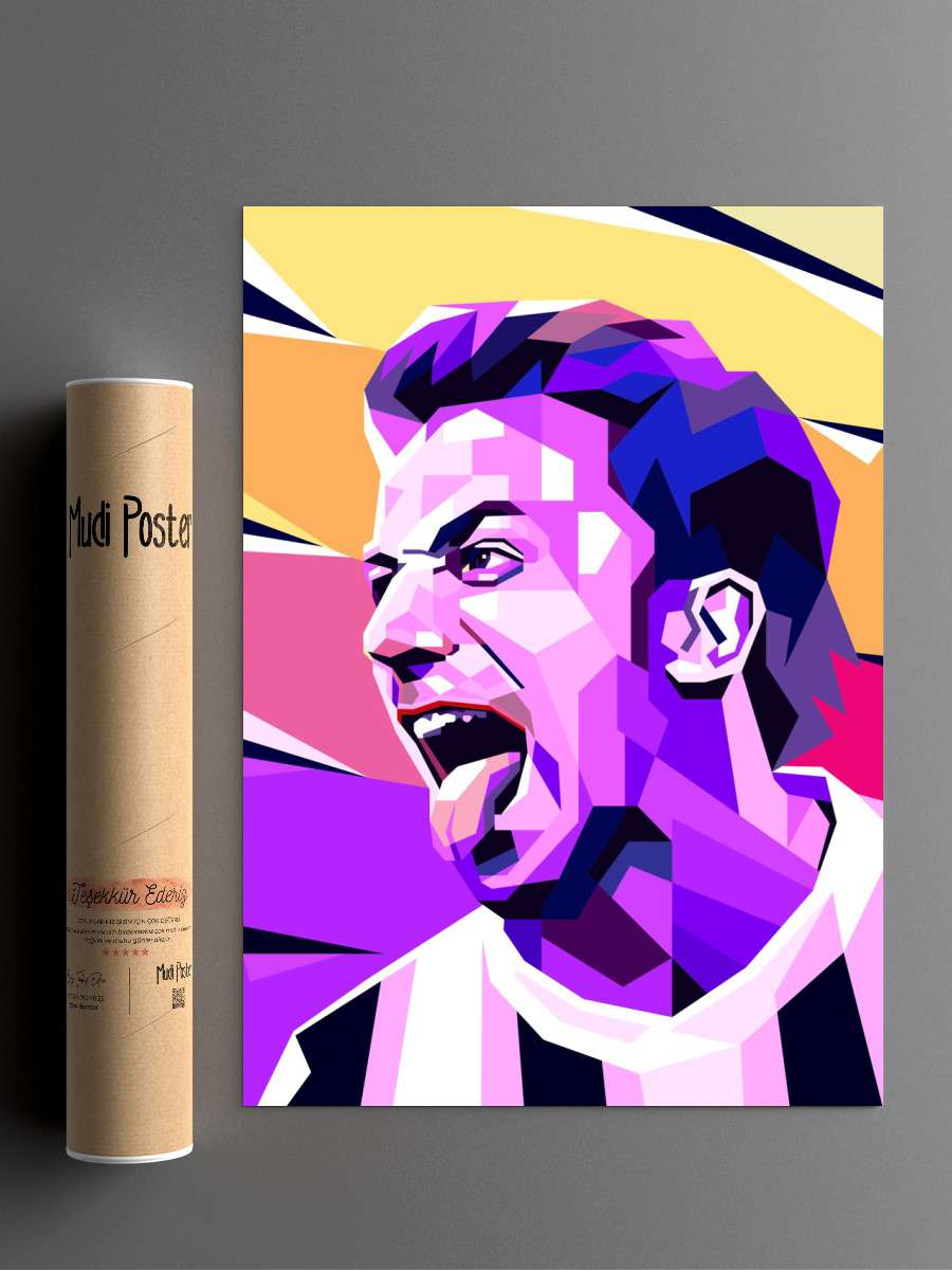 Alessandro Del Piero Futbol Poster Çerçevesiz Yüksek Kalite Futbolcu Duvar Poster